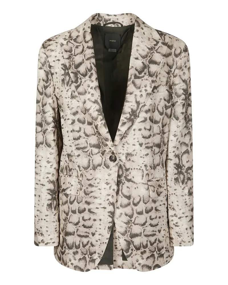 Pinko snake-print blazer - Nude Nude