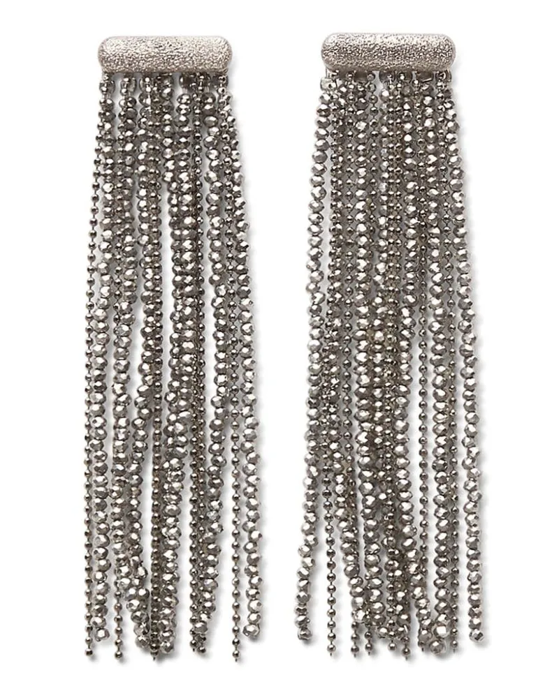 Brunello Cucinelli Ohrringe mit Monili-Kette - Silber Silber