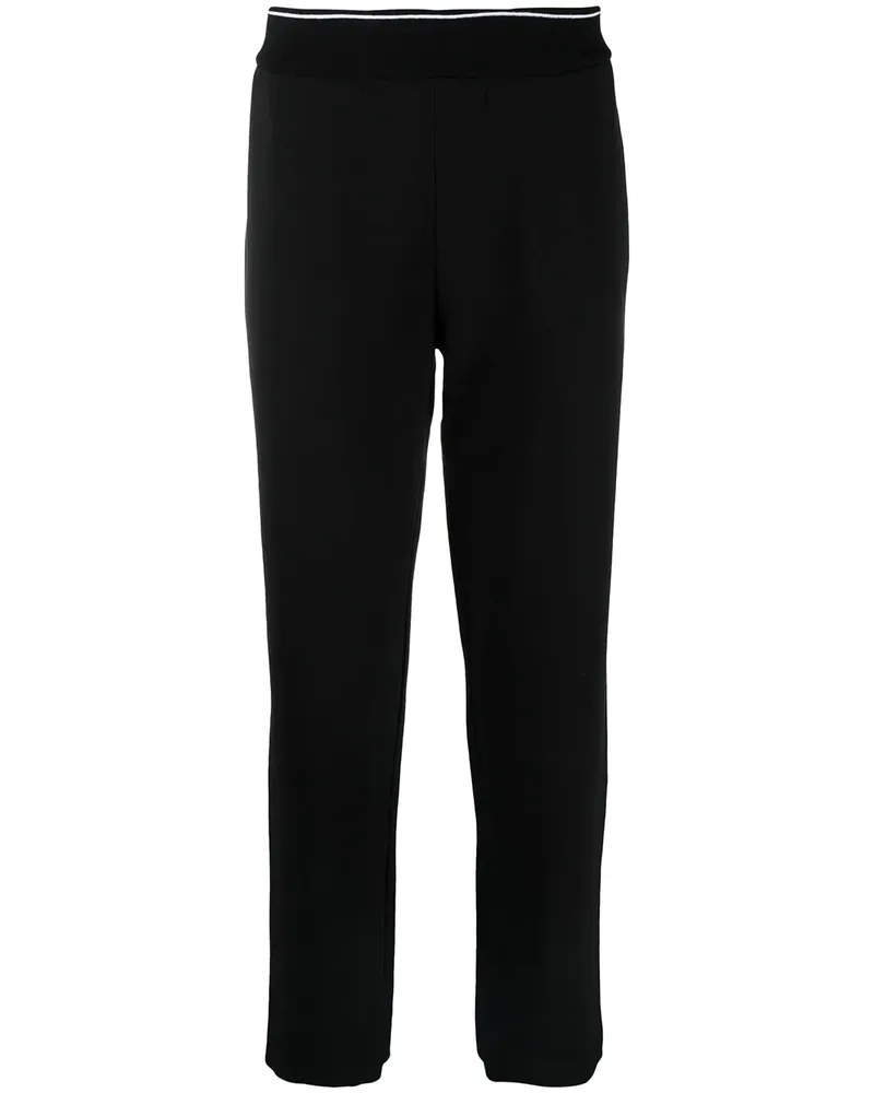 Armani Exchange Jogginghose mit gerippten Bündchen - Schwarz Schwarz