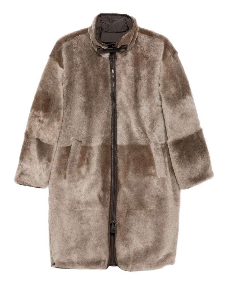 Brunello Cucinelli Jacke mit Shearling-Besatz - Nude Nude