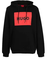 HUGO BOSS Hoodie mit Logo-Print Schwarz