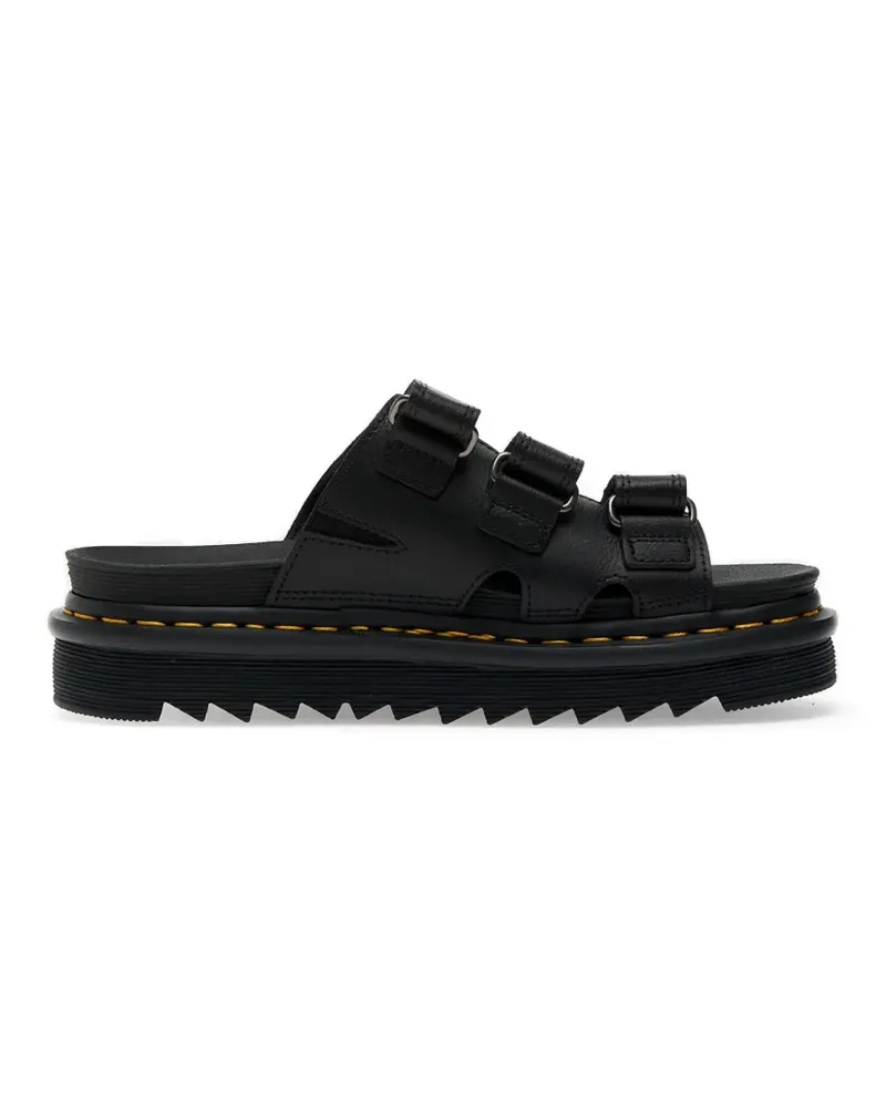 Dr.Martens Raine Athena Pantoletten mit Klettverschluss - Schwarz Schwarz