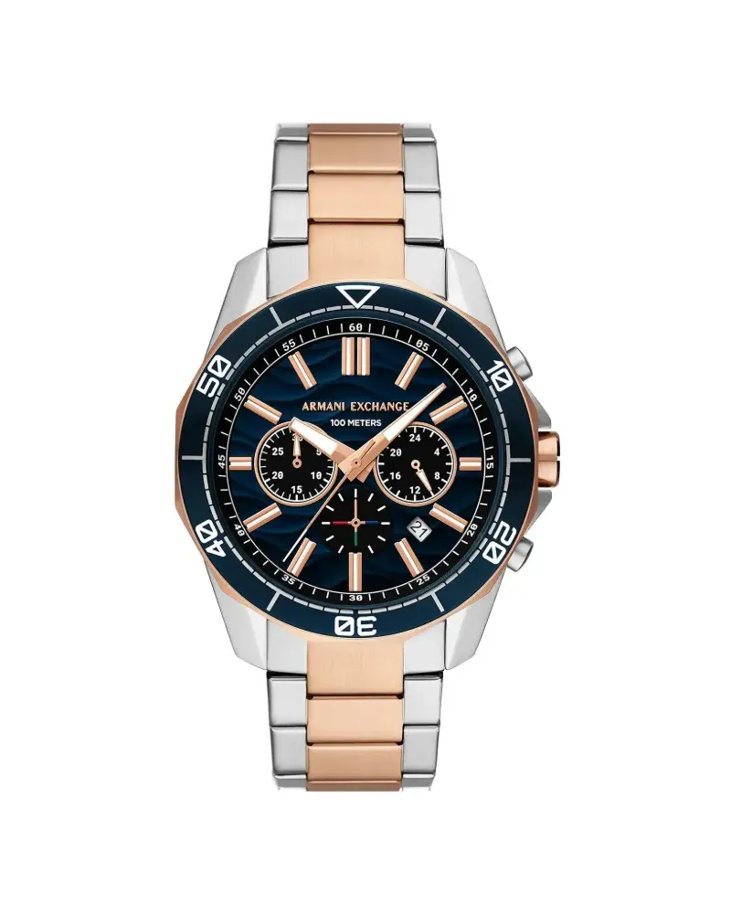 Armani Exchange logo-detail 44mm watch - Blau Blau