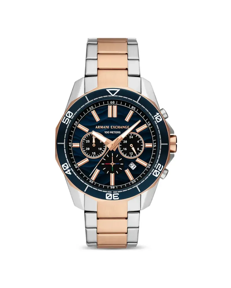 Armani Exchange logo-detail 44mm watch - Blau Blau