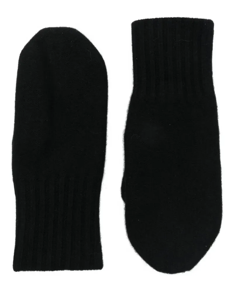 Liska Gerippte Handschuhe - Schwarz Schwarz