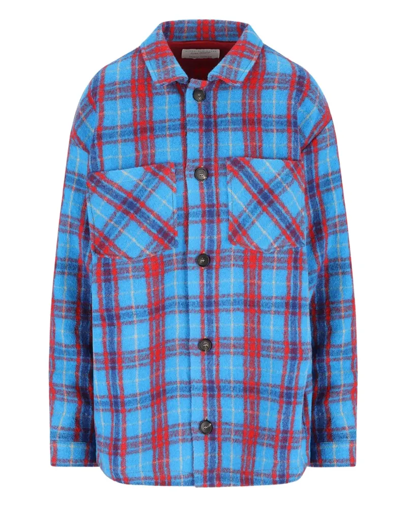 Giada Benincasa Besticktes Hemd mit Karomuster - Blau Blau