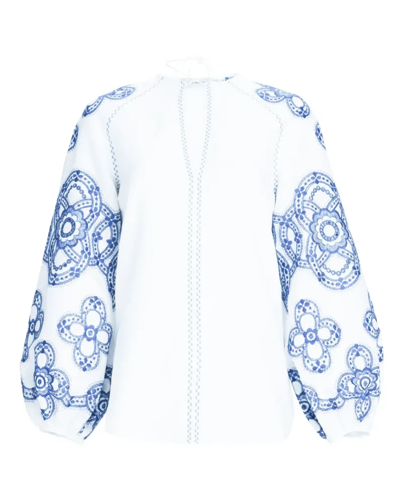 Silvia Tcherassi Molveno Bluse - Weiß Weiß