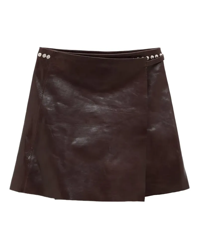 Paloma Wool Minirock aus Leder - Braun Braun