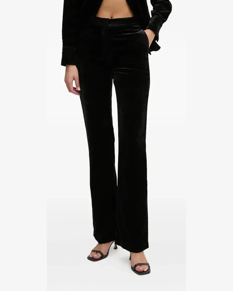 Sisley Hose aus Samt - Schwarz Schwarz