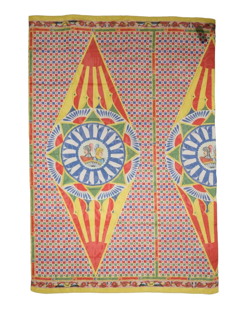 Dolce & Gabbana Carretto-print silk scarf - Gelb Gelb