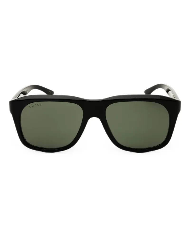 Gucci rectangle-frame sunglasses - Schwarz Schwarz