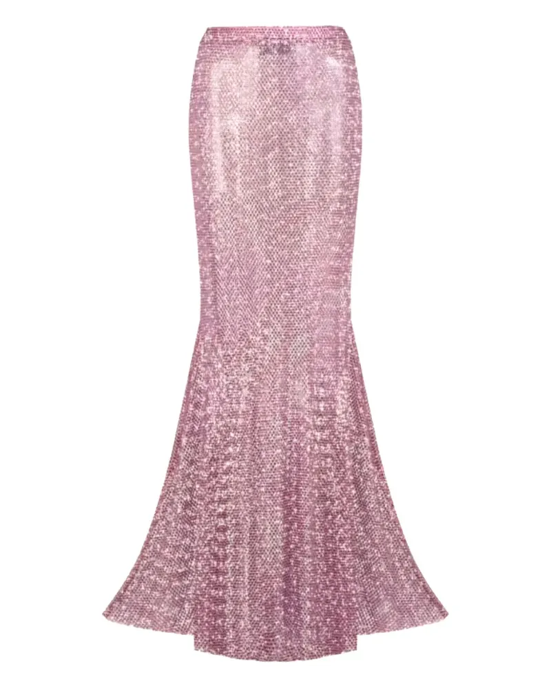 SANTA Brands rhinestone-embellishment maxi skirt - Rosa Rosa