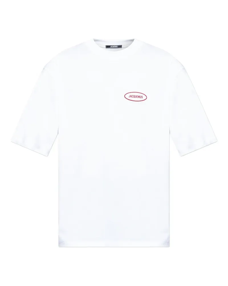 Jacquemus T-Shirt mit Logo-Stickerei - Weiß Weiß