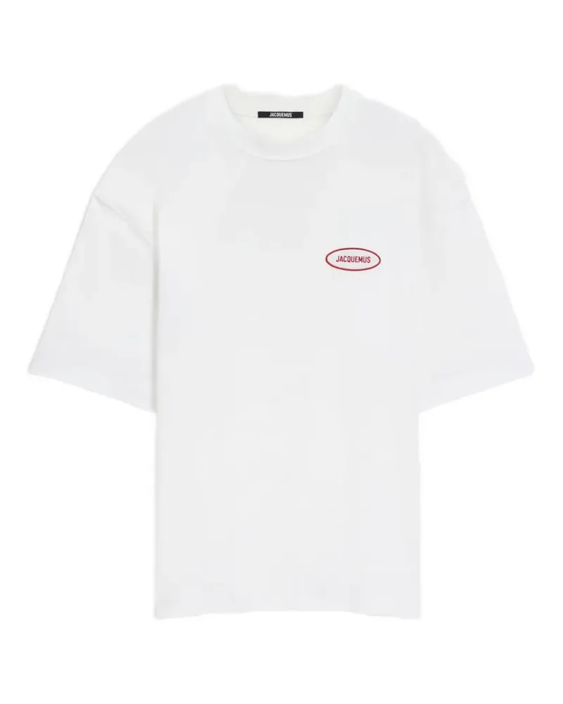 Jacquemus T-Shirt mit Logo-Stickerei - Weiß Weiß
