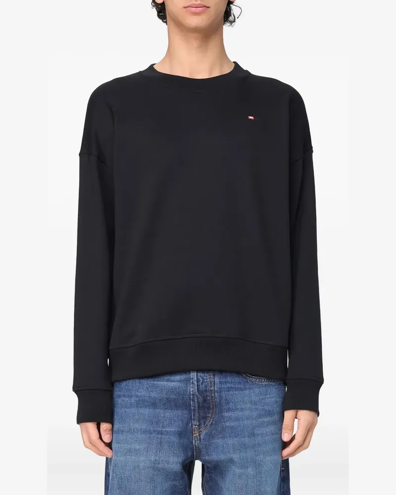 Diesel Sweatshirt mit Logo-Stickerei - Schwarz Schwarz