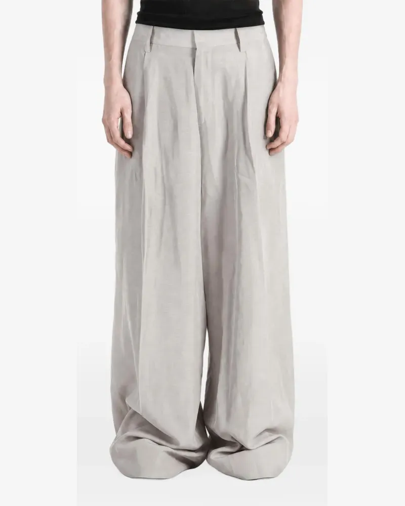 ERL Weite Hose mit Bundfalten - Grau Grau