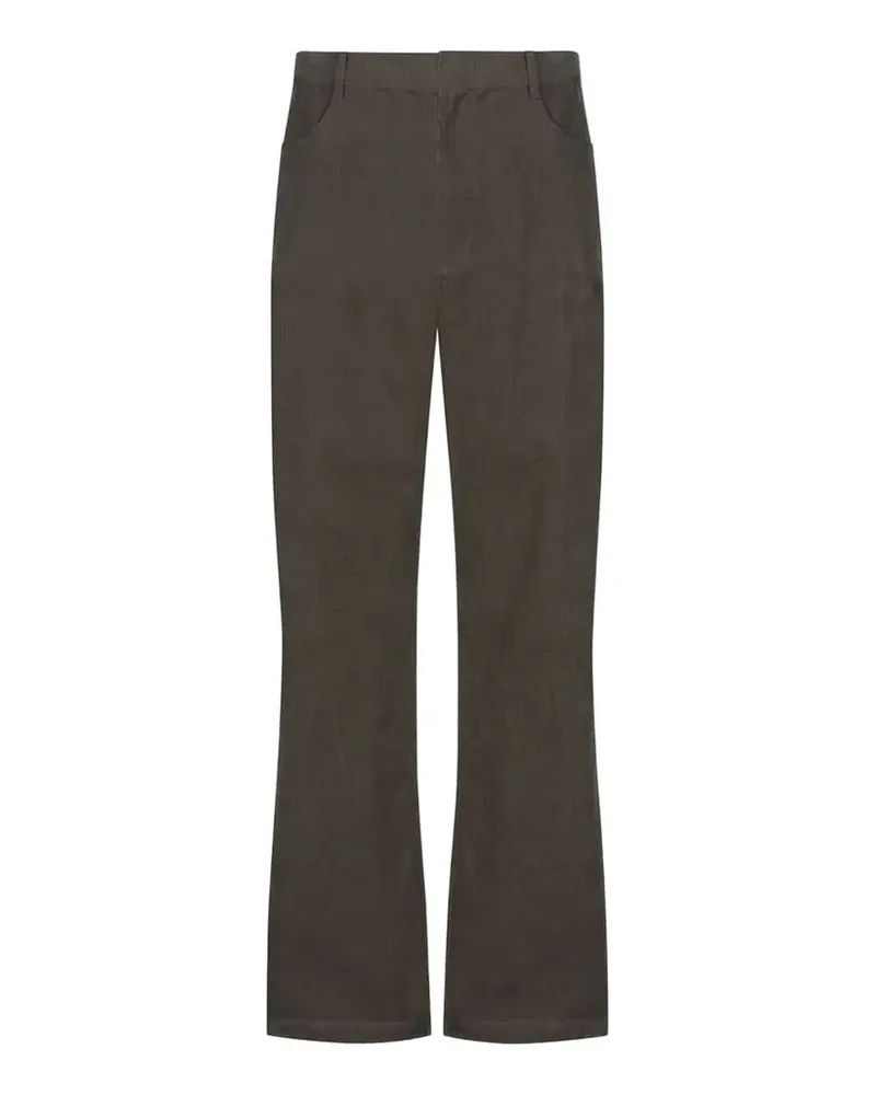 AMOMENTO corduroy straight-leg trousers - Grün Grün