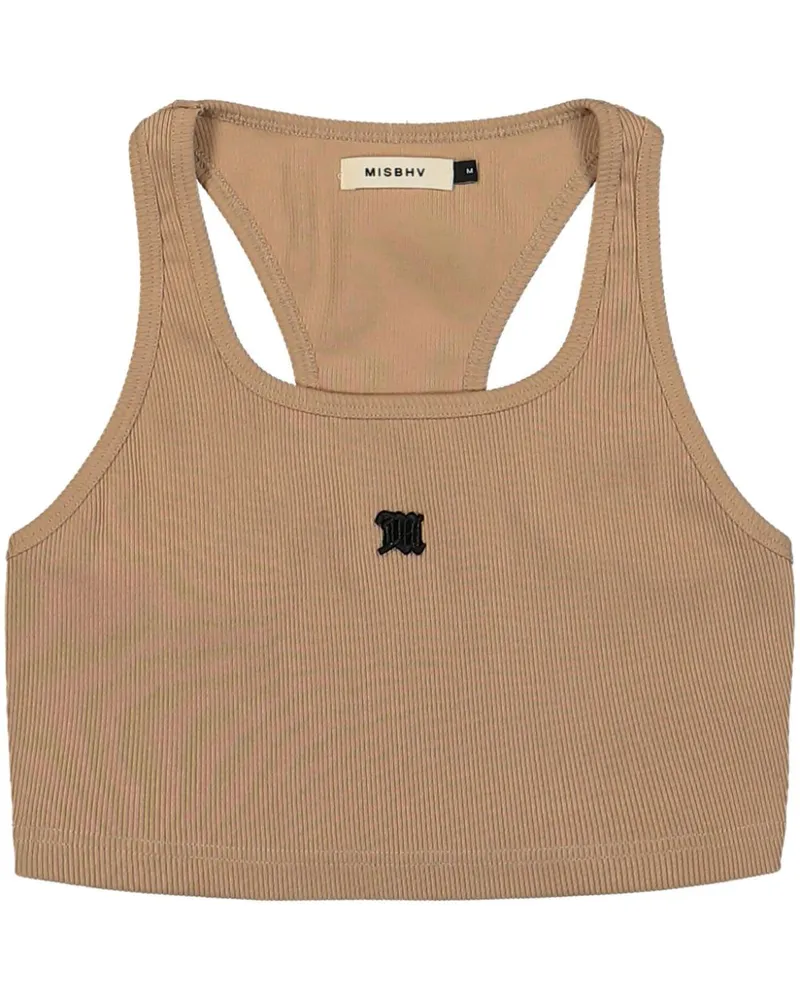 MISBHV Cropped-Tanktop mit M-Patch - Nude Nude