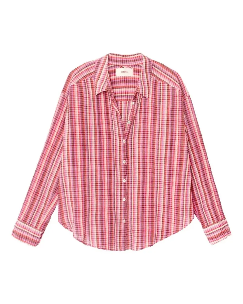 Xírena Kariertes Button-down-Hemd - Rosa Rosa