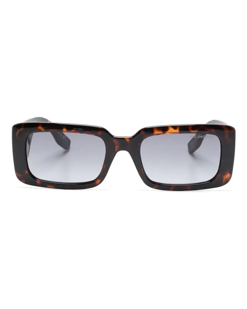 Marc Jacobs Sonnenbrille mit eckigem Gestell - Braun Braun