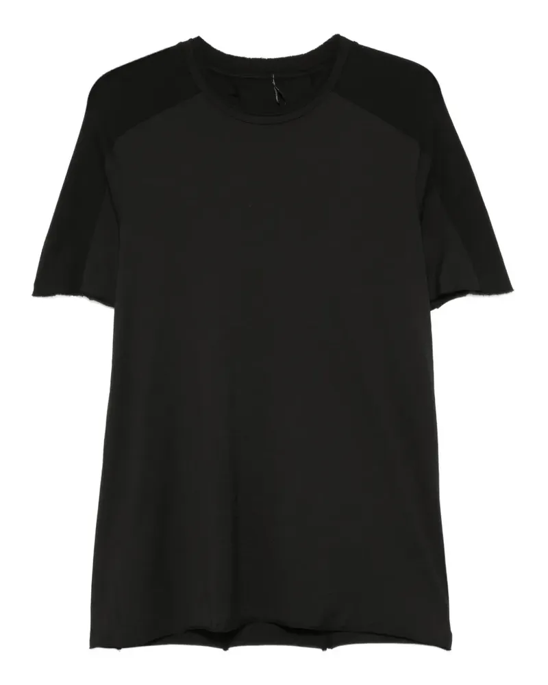Masnada frayed panelled T-shirt - Schwarz Schwarz