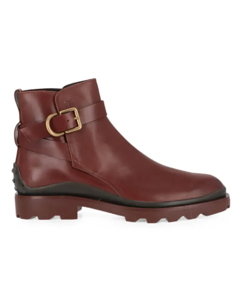 TOD'S buckle-fastening Gomma ankle boots - Braun Braun