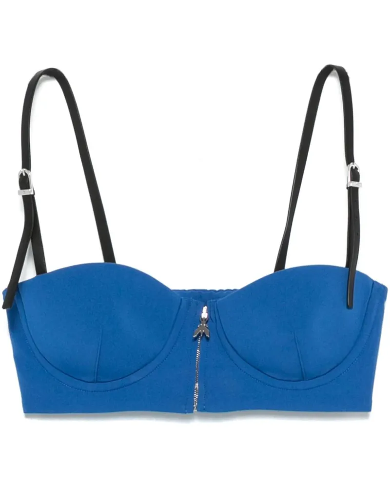 Patrizia Pepe Top aus Krepp - Blau Blau