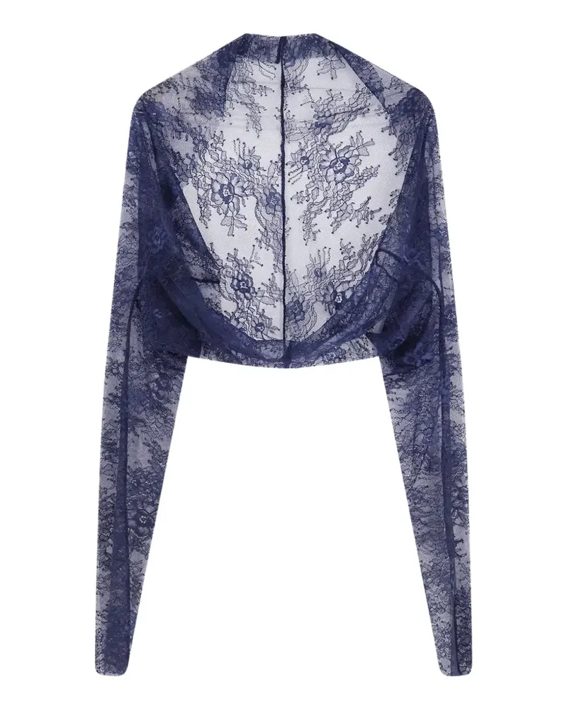 Alberta Ferretti lace shrug - Blau Blau