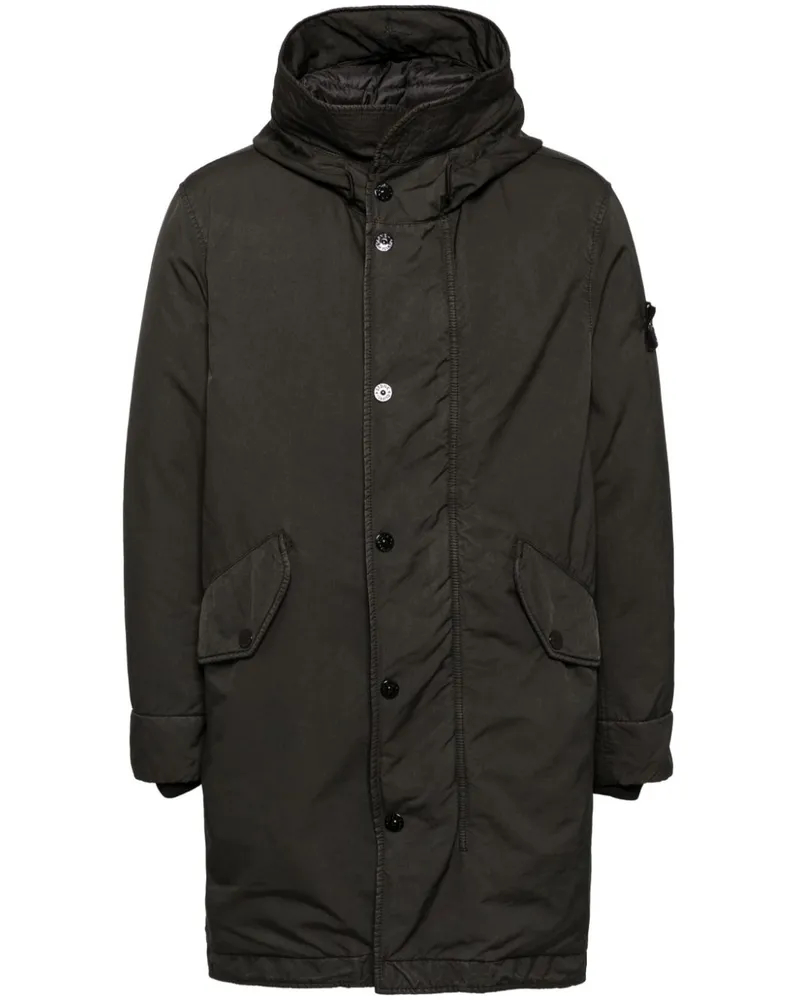 Stone Island Geknöpfte Daunenjacke - Schwarz Schwarz