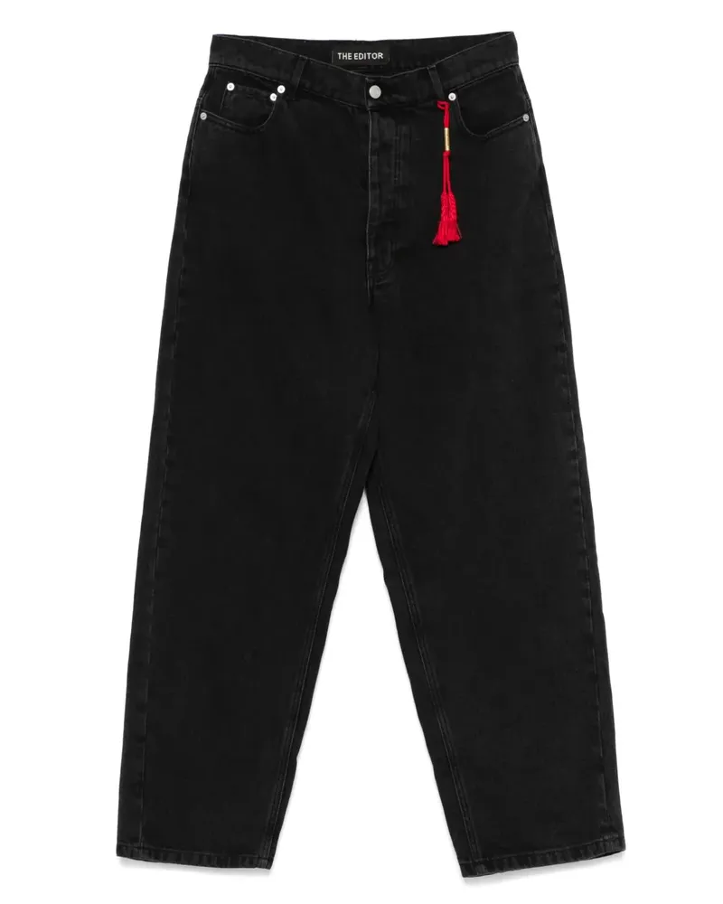 THE EDITOR Jeans mit Applikation - Schwarz Schwarz