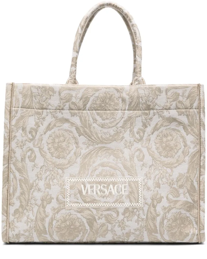 Versace Große Barocco Athena Handtasche - Nude Nude