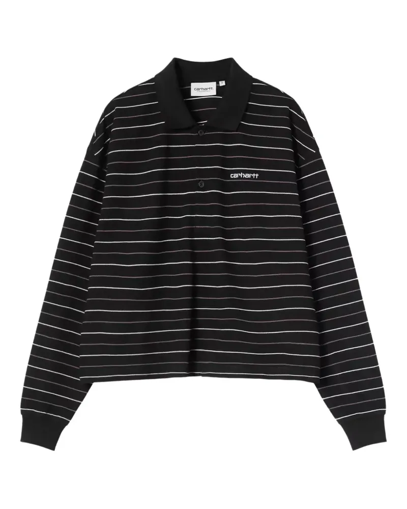 Carhartt WIP Gestreiftes Mabel Poloshirt - Schwarz Schwarz