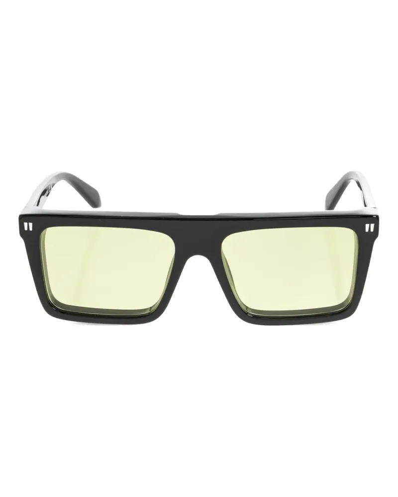 OFF-WHITE Sonnenbrille mit eckigem Gestell - Schwarz Schwarz