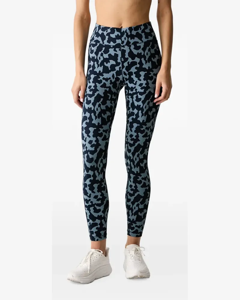 Casall Essential Leggings mit Camouflage-Print - Blau Blau