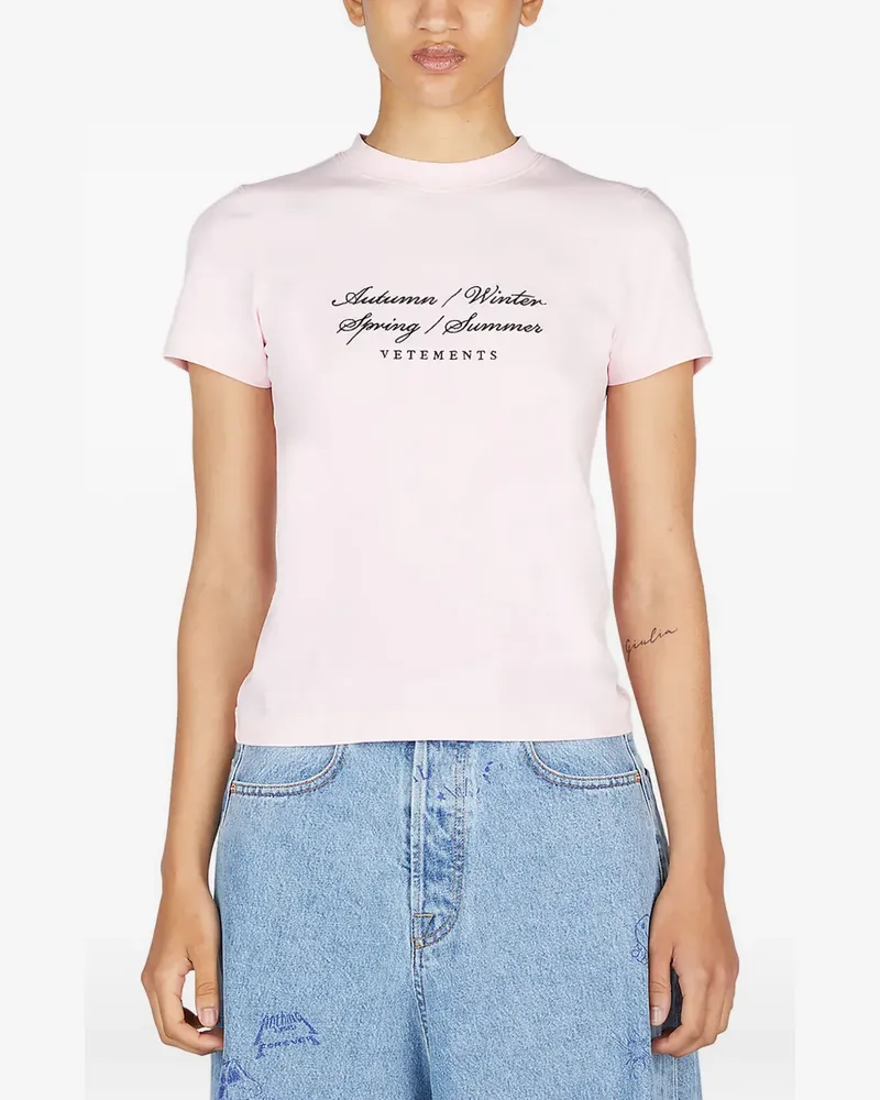VETEMENTS 4 Seasons T-Shirt - Rosa Rosa