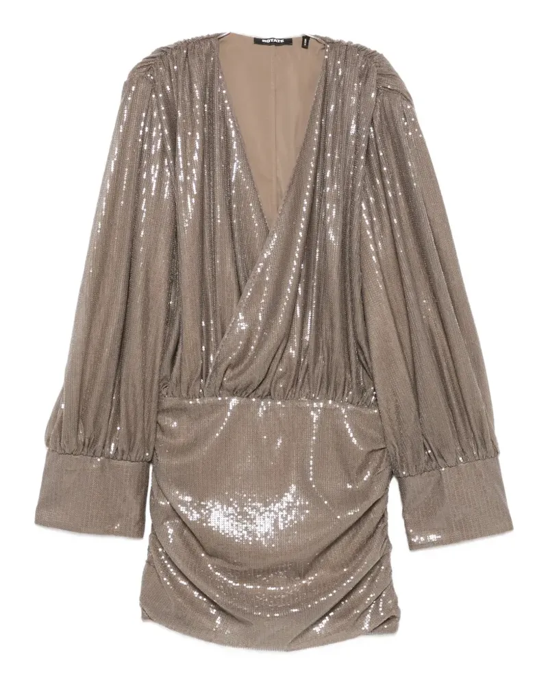 ROTATE Birger Christensen sequin-embellished mini dress - Braun Braun