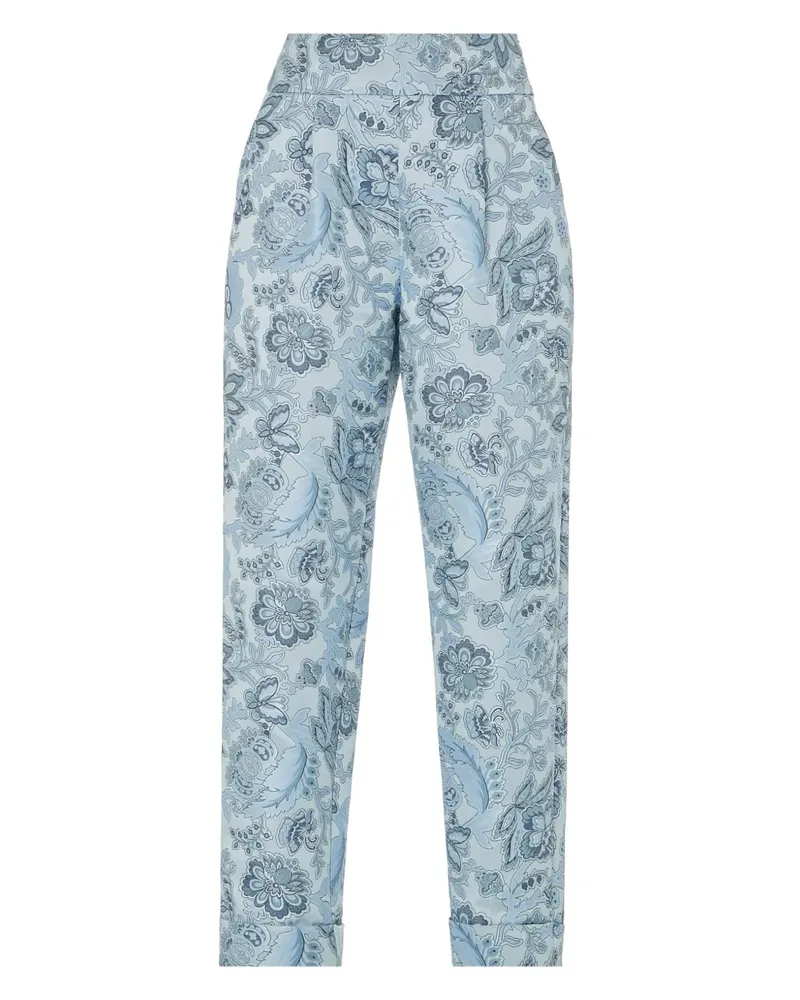 Temperley London Hose mit Blumen-Print - Blau Blau