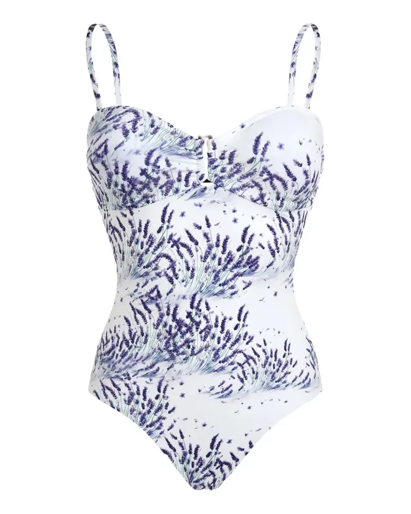 Vilebrequin Badeanzug mit Lavendel-Print - Weiß Weiß