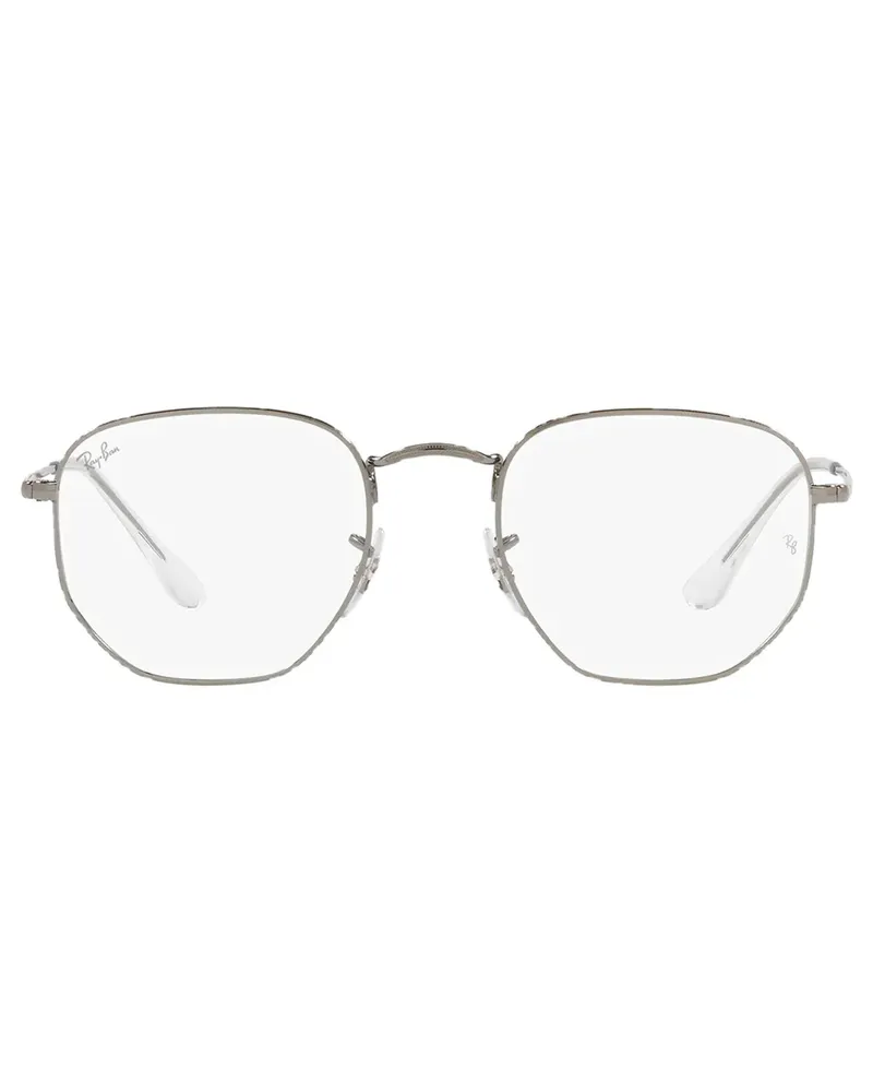 Ray Ban Brille mit sechseckigem Gestell - Silber Silber