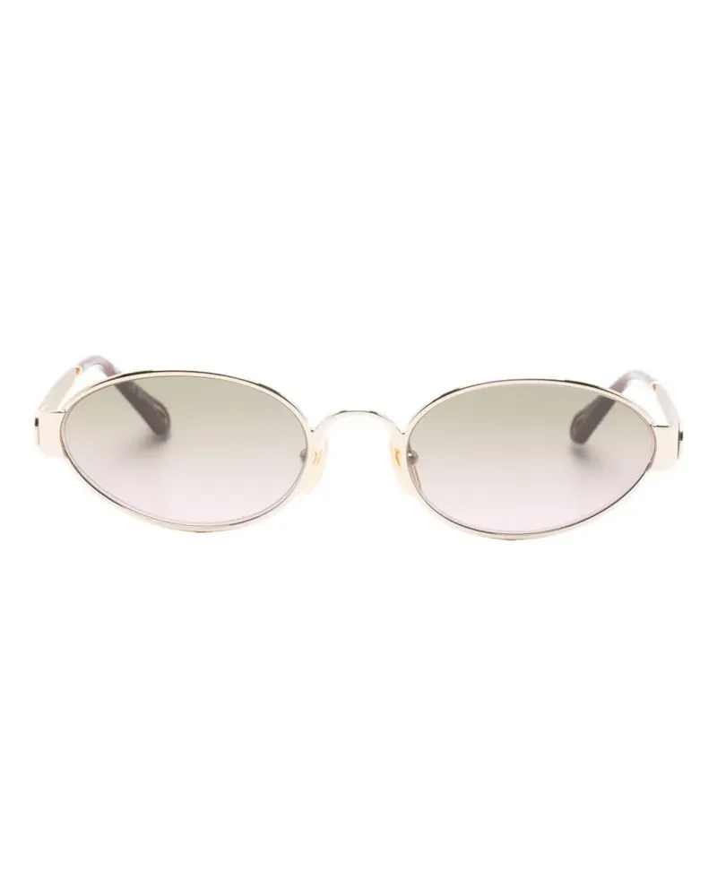 Chloé Sonnenbrille mit ovalem Gestell - Gold Gold