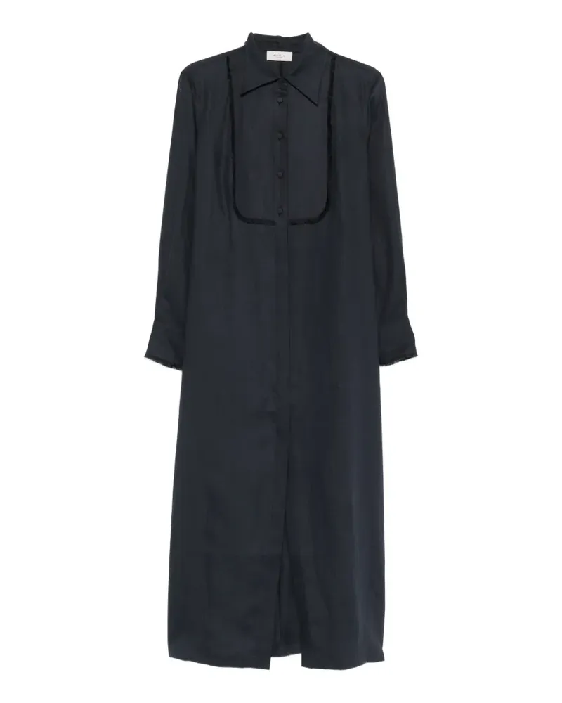 AGNONA ribbon trim shirt dress - Blau Blau