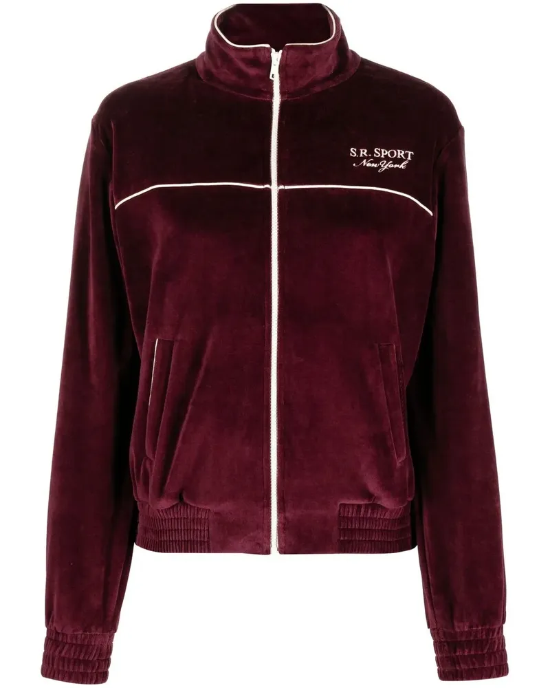 SPORTY & RICH Jacke mit Logo-Stickerei - Rot Rot