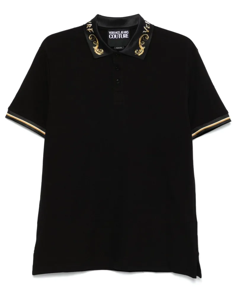 Versace Jeans Chromo Couture Poloshirt - Schwarz Schwarz