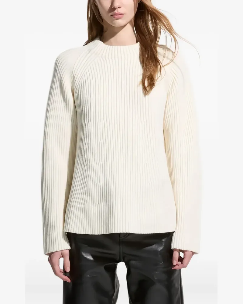 Malo Gerippter Pullover - Weiß Weiß