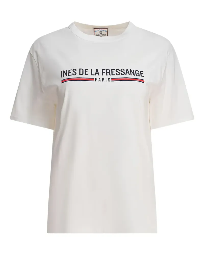 Inès de la Fressange T-Shirt mit Logo-Print - Nude Nude