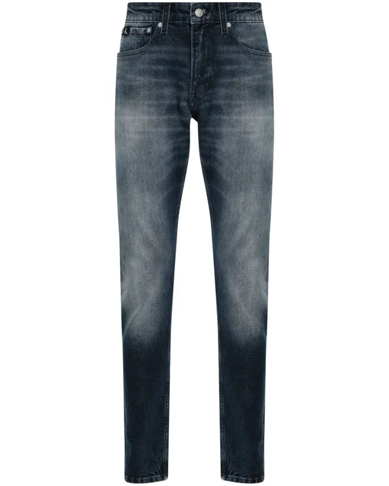 Calvin Klein Halbhohe Tapered-Jeans - Blau Blau