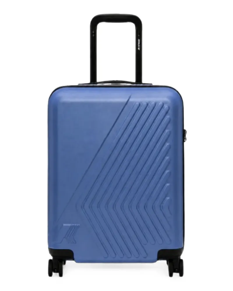 K-Way chevron-pattern suitcase - Blau Blau