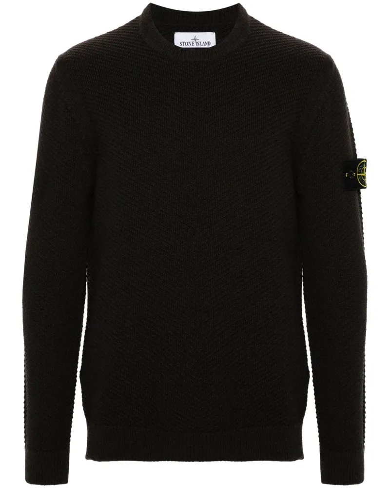Stone Island Pullover mit Kompass-Patch - Braun Braun