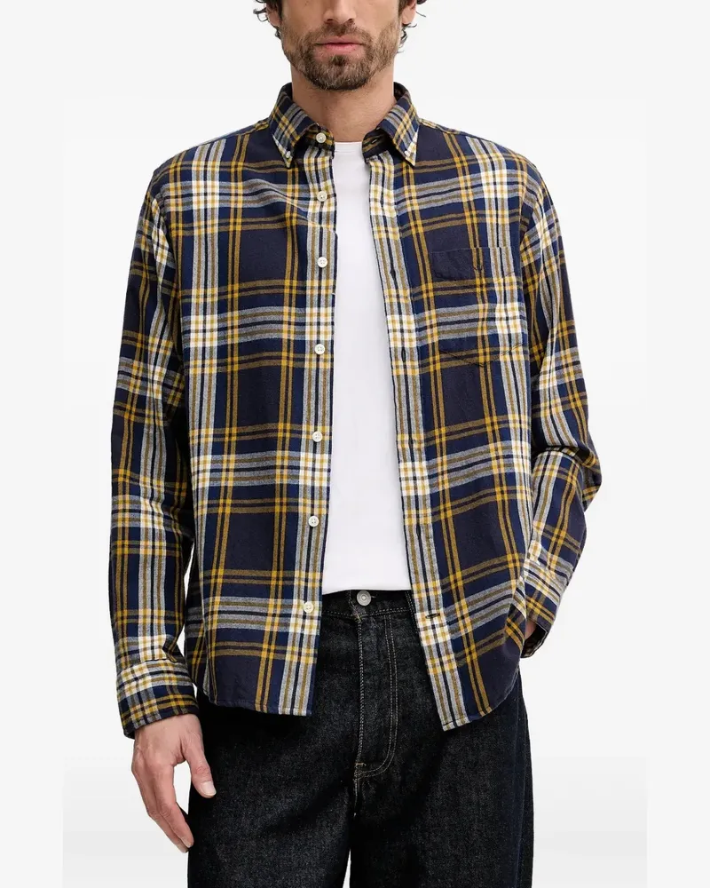 Gant Kariertes Windblown Hemd - Blau Blau