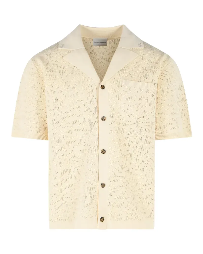 Drôle de Monsieur punctured-details shirt - Nude Nude